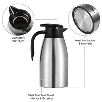 1 x RAW Customer Returns Tiken 2L Thermos Flask Stainless Steel Double Wall Vacuum Insulated Coffee Pot - RRP €32.99