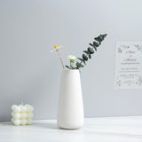 1 x RAW Customer Returns Natupia Home Living - Ceramic vase for pampas grass dried flowers decorative vase white as small vases for table decoration, living room decoration, flower vase for boho decoration, modern matt decorative vases - RRP €14.95