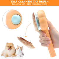 4 x Brand New Animal hair cleaning brush, dog brush, cat brush, pet brush for short hair, long hair, cat comb with handle, brush for pet care to remove undercoat, loose fur and dirt A  - RRP €51.16