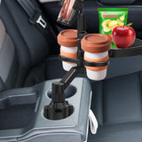 1 x RAW Customer Returns Car Cup Holder Table Tray, 360 Adjustable Car Table, Car Multifunctional Table, Car Cup Holder for Vehicle Food Tray, Car Cup Holder Expander, With Cell Phone Holder - RRP €24.19