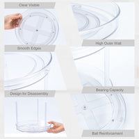 5 x Brand New ZONITOK Transparent Lazy Susan Turntable Round Kitchen Shelf Cupboard Organizer Rotating Spice Rack Kitchen Storage Tray for Pantry Bathroom Table Cosmetic Beauty Product  - RRP €108.35