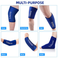 1 x RAW Customer Returns Cooling pads for elbow and knee injuries Tolaccea flexible ice pack gel for knee, elbow, ankle, calf, arm, thigh, hamstring Instant pain relief blue, S  - RRP €27.99