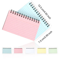 1 x RAW Customer Returns Pack of 5 colorful index cards spiral notepads vocabulary cards for office school study must haves Transparent cover flashcards 5 colors 12.5 8 cm - RRP €8.99