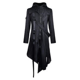 1 x RAW Customer Returns Feynman Men s Vintage Tailcoat Steampunk Gothic Jacket Victorian Retro Medium Long Coat Punk Jacket Carnival Cosplay Costume Hooded Jacket Tuxedo Jacket Uniform Black 5XL - RRP €27.64