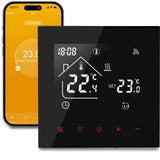 1 x RAW Customer Returns Beok Thermostat Heating Smart WLAN Thermostats For Boiler Heating Intelligent Room Thermostat Underfloor Heating Programmable with Digital LCD Compatible Alexa Tuya App 3A TDR89B-WIFI-WPB Black - RRP €43.55