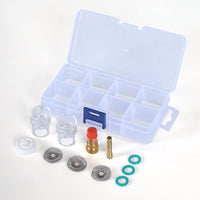 1 x RAW Customer Returns SPDYCESS 11 Pieces Tig Welding Torch Kit Consumables Set 12 Pyrex Glass Cup Gas Lens Collet Body O-Rings Consumables Accessories with Storage Box for Tig WP-17 18 26 - RRP €25.79