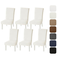 1 x RAW Customer Returns MIULEE Chair Covers Set of 6 Chair Covers Velvet Stretch Elastic Chair Cover Removable Washable Chair Covers Swing Chairs for Kitchen Living Room Banquet Family Restaurant Hotel Party Beige - RRP €49.99