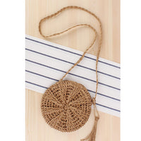 1 x Brand New HSGK Small Straw Shoulder Bag Mini Shoulder Bags Women Summer Beach Bag for Travel Daily Use, Brown - RRP €20.98