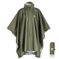 1 x RAW Customer Returns Anyoo Lightweight Waterproof Rain Jacket Reusable Ripstop Breathable Multi-Purpose Raincoat with Hood Foldable Protective Blanket Shelter Tarp Ideal for Outdoor Camping Hiking Fishing - RRP €20.16