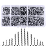 1 x Brand New Stainless steel screw kit, 800 pcs screw set, 304 stainless steel wood screws, Phillips flat head screws, self-drilling sheet metal screws set, M2 4-M2 20 series 4mm 5mm 6mm 8mm 10mm 12mm 16mm 20mm - RRP €16.36