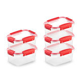 1 x RAW Customer Returns Ganter May Butterfly - Set of 5 0.75 Liter Airtight Food Containers with Lids, Food Containers Suitable for Microwave, Fridge, Freezer and Dishwasher, BPA Free Plastic - RRP €23.94