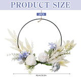 1 x RAW Customer Returns Door wreath decoration, artificial flowers orchid wreath, spring door wreath, artificial orchids, metal door wreath, for front door wall window festival farmhouse patio garden decor. - RRP €18.65