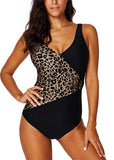 1 x RAW Customer Returns AOQUSSQOA Women s One-Piece Swimsuit Leopard Print Swimwear Figure-Shaping Tummy Control Bikini Large Size Beachwear Leopard2, XL  - RRP €31.99