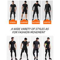 1 x RAW Customer Returns HZQIFEI Men s 5 Pieces Sport Suit Quick Dry Jogging Clothes Tights Running Suits Compression Shirt Gym Training Running Tracksuits Style 2, S  - RRP €39.99