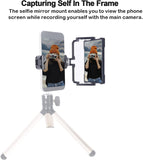 1 x RAW Customer Returns NICEYRIG Smartphone Selfie Vlog Mirror Kit with Flip Screen Mirror Multifunctional Phone Cold Shoe Tripod Mount Compatible with Most 4.7-6.7 inch iOS - RRP €69.97