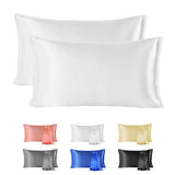 1 x RAW Customer Returns Since Silk 20 Momme Silk Pillowcase 2 Pieces Set, 100 Mulberry Silk Pillowcase for Hair and Skin with Envelope Closure, Soft and Smooth Silk Pillowcase, 50 x 75 cm White - RRP €45.24