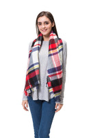 1 x Brand New Lemef Elegant Women s Warm Tartan Blanket Scarf Large Stunning Shawl Tartan Stole - RRP €24.0