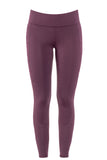 1 x RAW Customer Returns RIDERS CHOICE women s riding leggings silicone full seat mesh design with mobile phone pocket, Eggplant, 40 - RRP €40.33