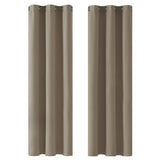 1 x RAW Customer Returns Deconovo Blackout Curtains Eyelet Thermal Curtains Opaque Curtains Winter Heat Protection, 214 x 107 cm Height x Width , Taupe, Set of 2 - RRP €40.49