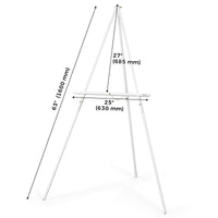 1 x RAW Customer Returns VISWIN 160cm H Wooden Easel with Tripod for Wedding Poster, Poster, Artist Easel with Tray for Painting, Canvas, Folding Easel - White - RRP €36.29