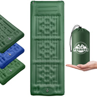 1 x RAW Customer Returns VUENICEE Self-Inflating Sleeping Mat, 12CM Thickened Camping Mattress with Foot Press Pump, Waterproof Ultralight Self Inflatable Mattress Chinese Knot-Military Green - RRP €42.99