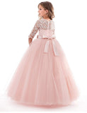 1 x RAW Customer Returns TTYAOVO Girls Pageant Princess Flower Dress Kids Prom Puffy Tulle Ball Gowns Size 140 8-9 Years 378 Pink - RRP €33.29