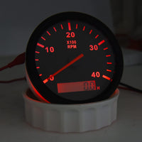 1 x RAW Customer Returns Geloo Marine Tachometer RPM LCD Counter Meter 85mm Boat Tachometer 4000 RPM Waterproof Tachometer for Car Truck Boat Diesel Engine Ship Outboard Motor Tachometer 9-32V  - RRP €42.99