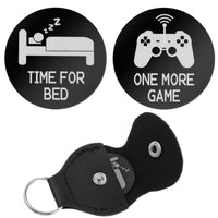 1 x Brand New Amaxiu Novelty Gaming Coins, Funny Decision Coins for Another Game or Time to Go to Bed, Double Sided Destiny Flip Coins Pocket Hug Token for Game Lovers Black  - RRP €27.6