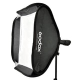 1 x RAW Customer Returns Godox 60x60 Foldable Universal Softbox with S Style Speedlite Bracket for Flash Bowens Mount Accessories Direction Adjustable - RRP €48.19