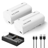 1 x RAW Customer Returns VILTROX Battery NP-F550 Replacement Battery 2 Pack Battery and Smart LED Dual USB-C Charger for Sony NP-F970 F960 F950 F770 F750 F570 F550 Compatible Godox VILTROX Neewer Camcorder Monitor Camera Slider - RRP €45.0