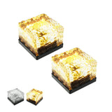 1 x RAW Customer Returns MAGIC SELECT 2 pieces 7cm LED glass brick solar light. Solar floor lights glass paving stones path lighting solar lamps. Outdoor decoration lights for garden, balcony and terrace swimming pool - RRP €24.95