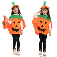 1 x Brand New Miss-shop Pumpkin Costume,Kids Halloween Pumpkin Costume Children Party Clothes Cosplay Halloween Pumpkin Costume with Beanie Hat and Candy Bags - RRP €19.2