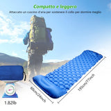 1 x Brand New BIHEE Camping Mat with Pillow, Ultralight Inflatable Trekking Mat, Camping Cot Mattress for Hiking and Travel, Mountaineering, Outdoors, Tent Blue  - RRP €34.43