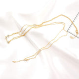 3 x Brand New Jovono Fashion Simple Belly Body Chain Collar Bikini Body Harness Sexy Crystal Chain Women and Girls Gold  - RRP €54.0