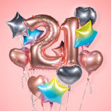 1 x Brand New Boland 23718 Mylar balloon number 8 86 cm , pink - RRP €20.4