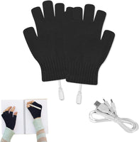 53 x Brand New Heated Gloves, USB Heated Gloves for Women and Men, Heated Fingerless Gloves for Full and Half Hands, Winter Gloves, Mitten Winter Warm Laptop Gloves - RRP €635.47