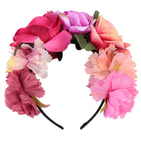 1 x RAW Customer Returns Flower headband, flower crown, bridal headpiece, flower bridal headband, crown headband for festival wedding parties Halloween - RRP €20.59