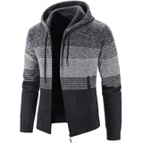 1 x Brand New igeekwell hoodie men s winter jacket with hood hoodie for men fleece jacket casual hooded jacket comfortable and warm sweat jacket with zip wind chimes light gray black - RRP €49.8