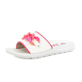 1 x RAW Customer Returns inblu women s beach shoes white with ribbon and maxi chain color change 35 41 sliding sandals, fuchsia, 38 EU - RRP €60.0