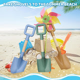 1 x RAW Customer Returns Beach Shovel for Kids, 16 Jumbo Sand Shovel with Wooden Handled, Children Beach Spade for Travel, Plastic Sandpit Garden Toys, Toddlers Beach Tools for Digging Snow 3PCS  - RRP €16.12