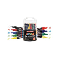 1 x RAW Customer Returns POSCA Uni Mitsubishi Pencil - XL Craft Pack - 26 Markers - 2 Tip Sizes, PC3M and PC5M - 12 Replacement Tips Included - Classic Colors - RRP €69.4