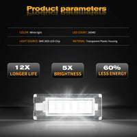 1 x RAW Customer Returns POPMOTORZ 2 Pieces LED License Plate Light Bulbs 2835 SMD with CanBus Error Free for Fiat Ducato Peugeot Boxer Citroen Jumper Bus Box 2006-2019  - RRP €20.99