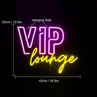 1 x RAW Customer Returns VIP Lounge Neon Signs for Wall Decor VIP Neon Light for Room Decor USB Powered VIP Light Sign for Office Hotel Bar Cafe Shop Pink and Yellow  - RRP €38.64