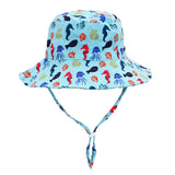 1 x Brand New Baby Bucket Hat, Baby Hat UPF 50 Sun Hat for Boys with Drawstring Summer Sun Hat Cotton Adjustable Sun Hats for Baby Girl M Octopus  - RRP €21.6