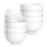 1 x RAW Customer Returns MALACASA, Regular Series, 8-piece porcelain cream white cereal bowl set, 300ml rice bowl, soup bowl, snack bowl, dessert bowl for salad, soups, ramen, fruit etc. 11.4x11.4x5.8cm - RRP €31.58