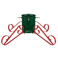 1 x RAW Customer Returns Tree Nest Christmas tree stand Christmas tree stand Christmas tree stand base with water container for large trees - Grace Christmas tree stand for trees up to 3m, 3-13cm trunk green red - RRP €33.59