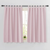 1 x RAW Customer Returns PONY DANCE Children s room curtains, short kitchen curtains, thermal curtain against cold and heat, opaque curtains with loops, blackout curtains, set of 2, H 145 x W 140 cm, light pink - RRP €25.78