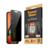 1 x RAW Customer Returns PanzerGlass Privacy Screen Protector for the iPhone 15 Pro Max - Ultra-wide fit and scratch-resistant tempered glass for the iPhone screen and privacy protection - with mounting aid - RRP €39.76