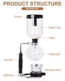 1 x RAW Customer Returns YUCHENGTECH Siphon Coffee Maker, glass, 5 cups 600 ml  - RRP €46.39