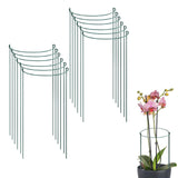 1 x RAW Customer Returns MUNGHOK 12 pieces 25 x 40 cm garden plant support round, perennial holder flower support metal plant support rings, semi-circular plant holder for plants, flowers, hydrangeas, roses, tomatoes - RRP €26.4